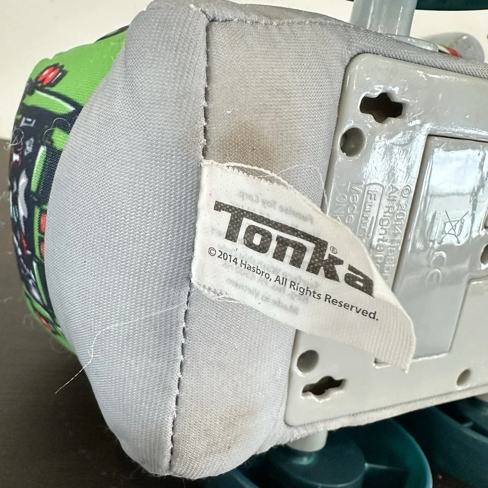 Tonka Soft Walkin Wheels 2014 Green Garbage Truck Toy Plush Car Animated Battery